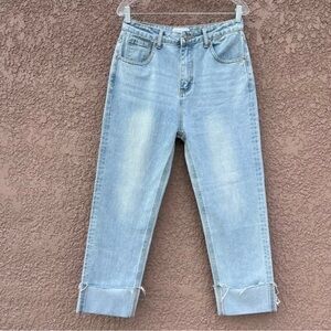 Grey Lab Los Angeles Designer Jeans Womens 28 Light Blue Straight Leg, MSRP $332